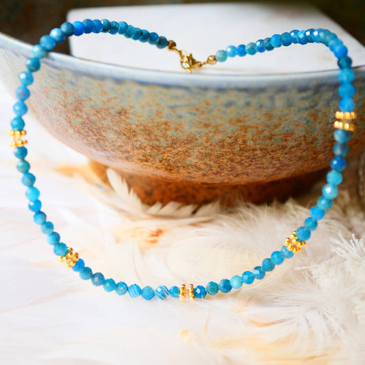 Apatit & Labradorit Halskette