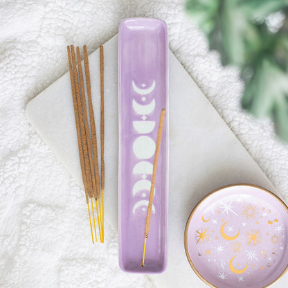 Räucherstäbchenhalter Mondphasen violett