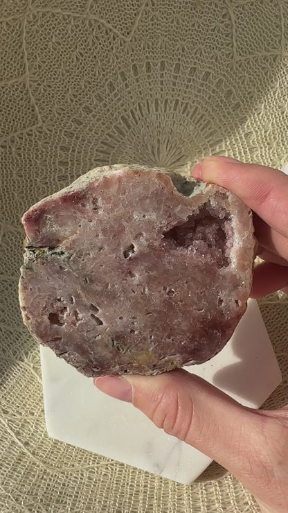 pink amethyst slab