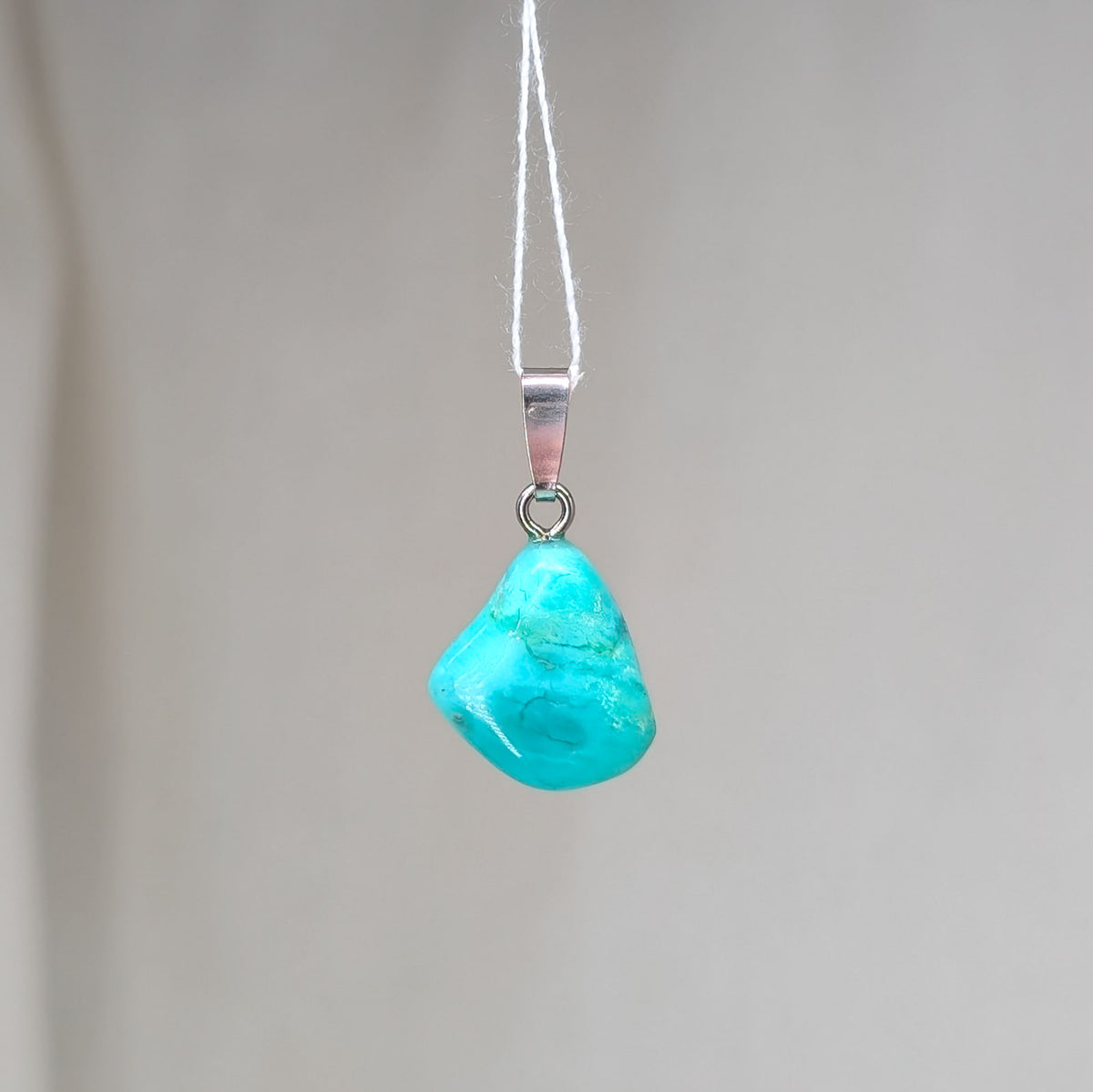 Chrysopras Kettenanhänger, 925er Silber [C]