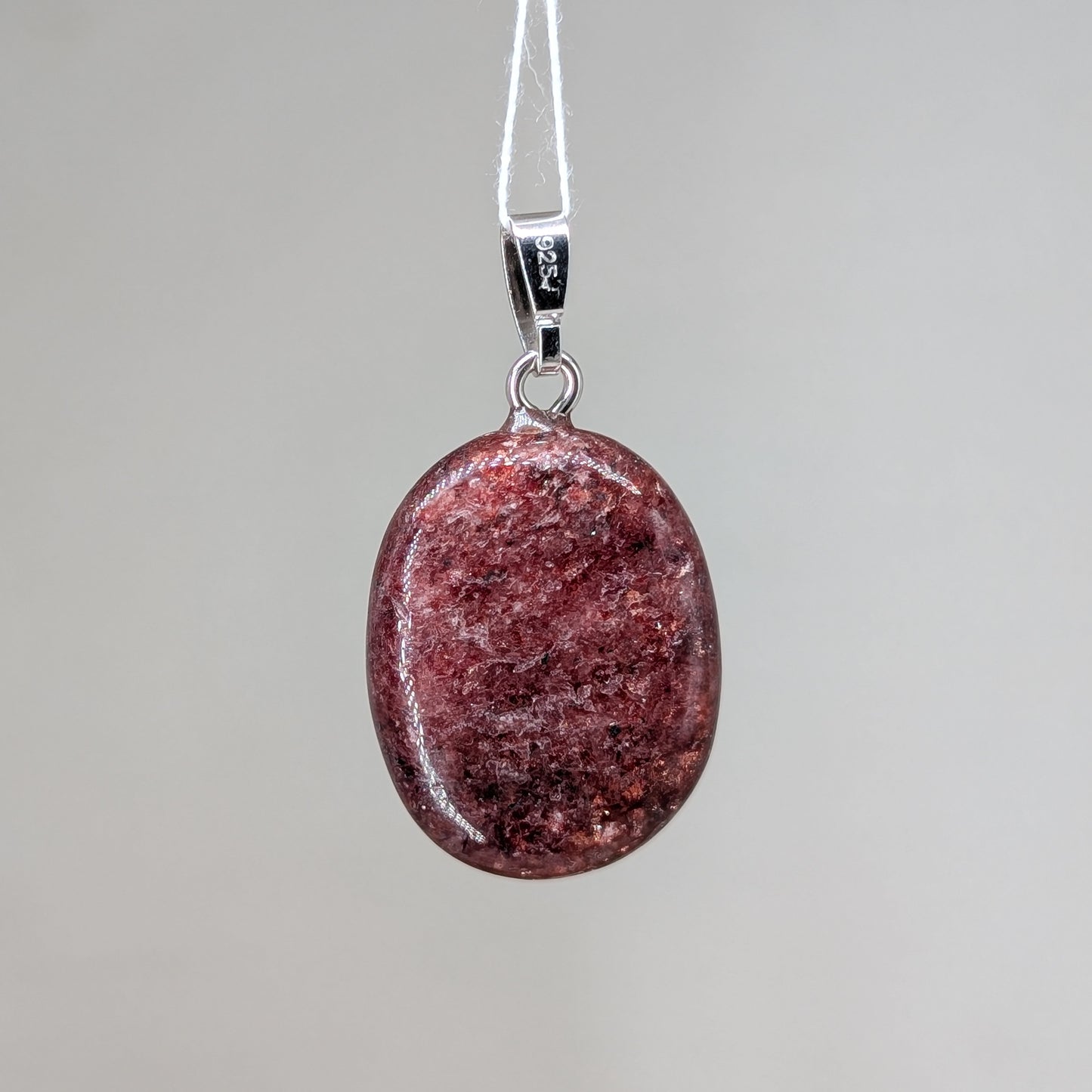 Roter Aventurin Kettenanhänger, Silber [R]