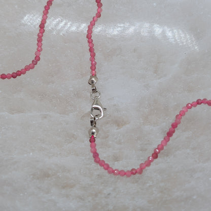 Turmalin Kette facettiert, 925er Silber