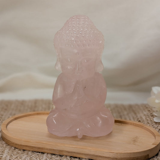 Großer Rosenquarz Buddha [BF]