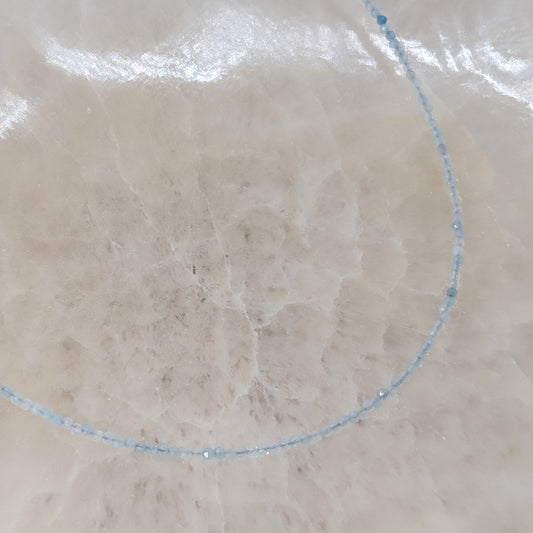Aquamarin Halskette facettiert