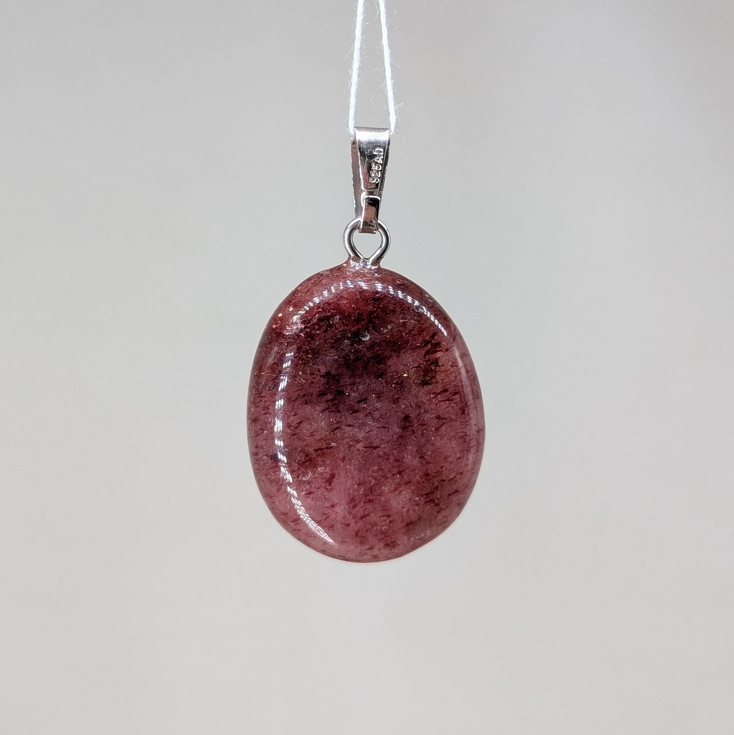 Roter Aventurin Kettenanhänger, Silber [I]
