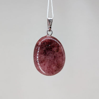 Roter Aventurin Kettenanhänger, Silber [I]