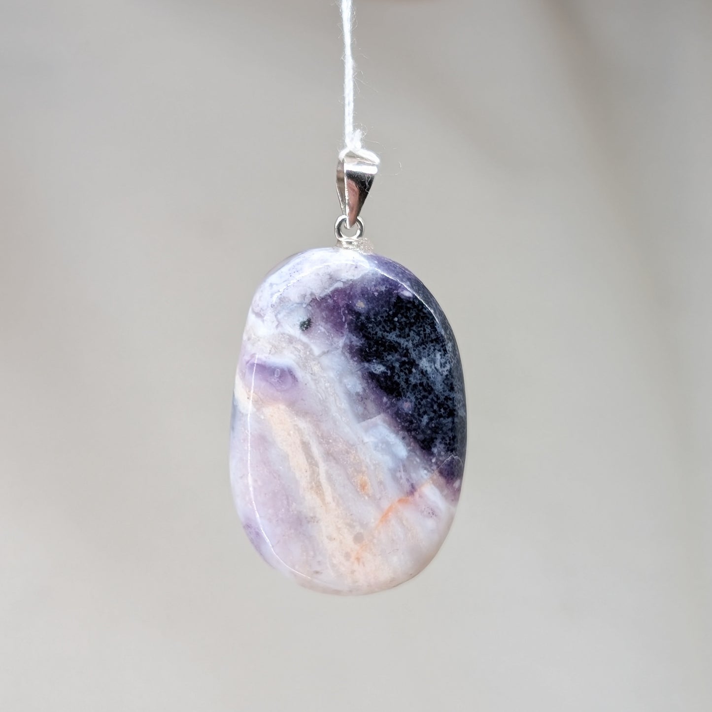 Fluoritopal Kettenanhänger, 925er Silber [W]