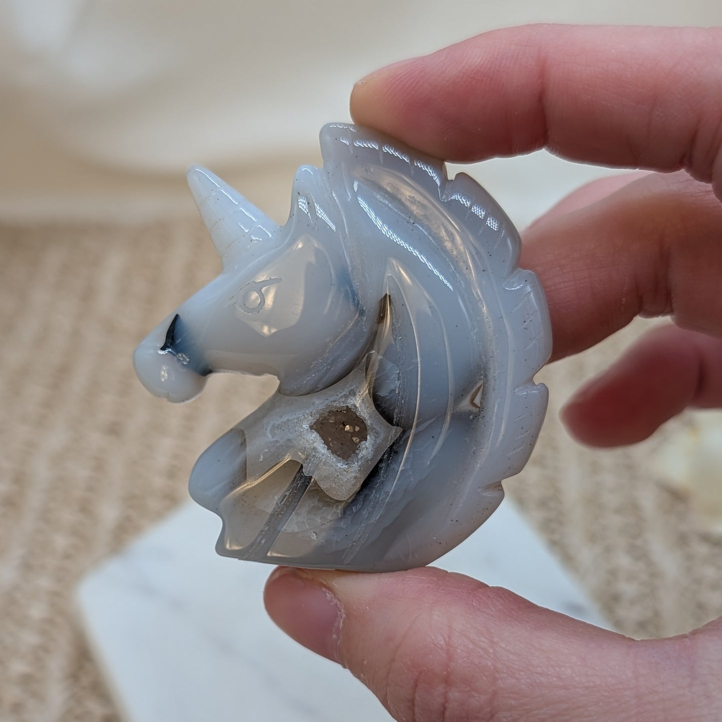 Druzy Achat Einhorn 🦄