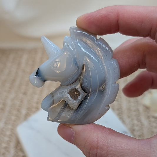 Druzy Achat Einhorn 🦄