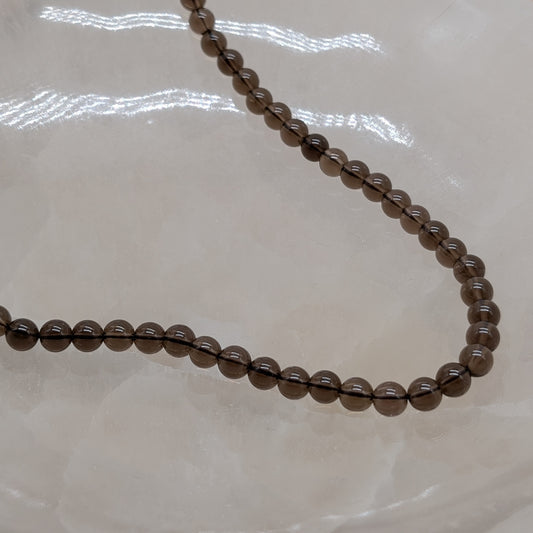 Rauchquarz Halskette 6 mm