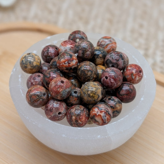 Leopardenjaspis Perlen 8 mm