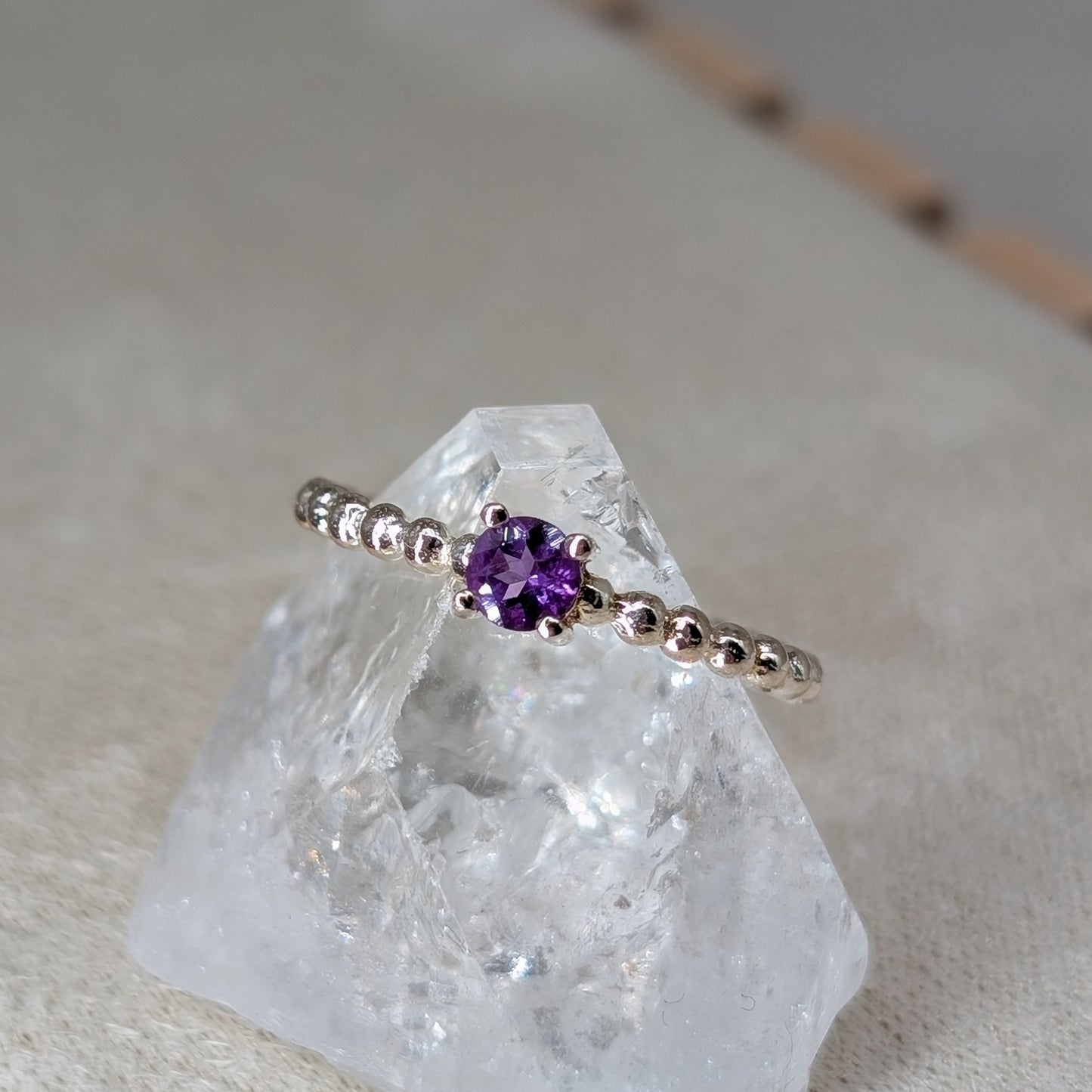 Amethyst Ring Kugel 925er Silber
