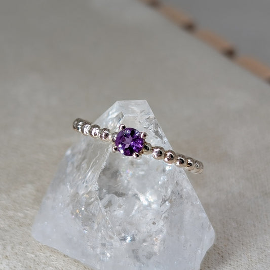 Amethyst Ring Kugel 925er Silber