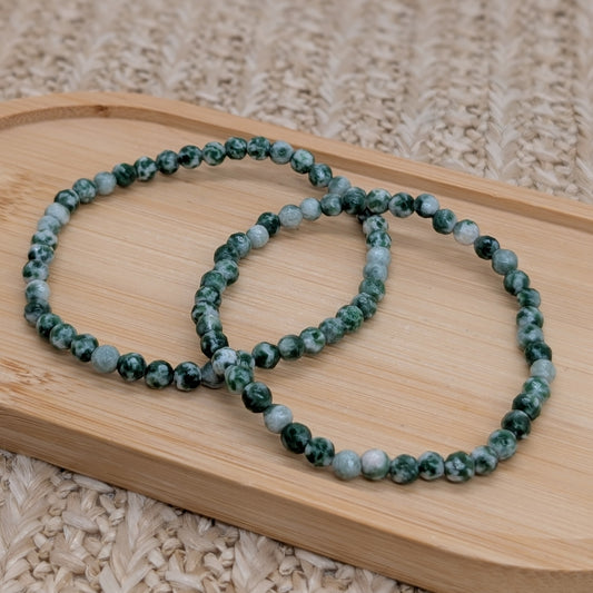 Baumachat Armband facettiert 4 mm