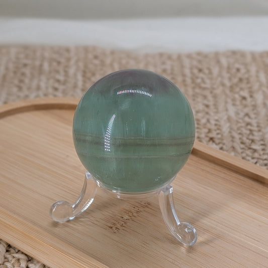 Grüne transparente Fluorit Kugel [FE]