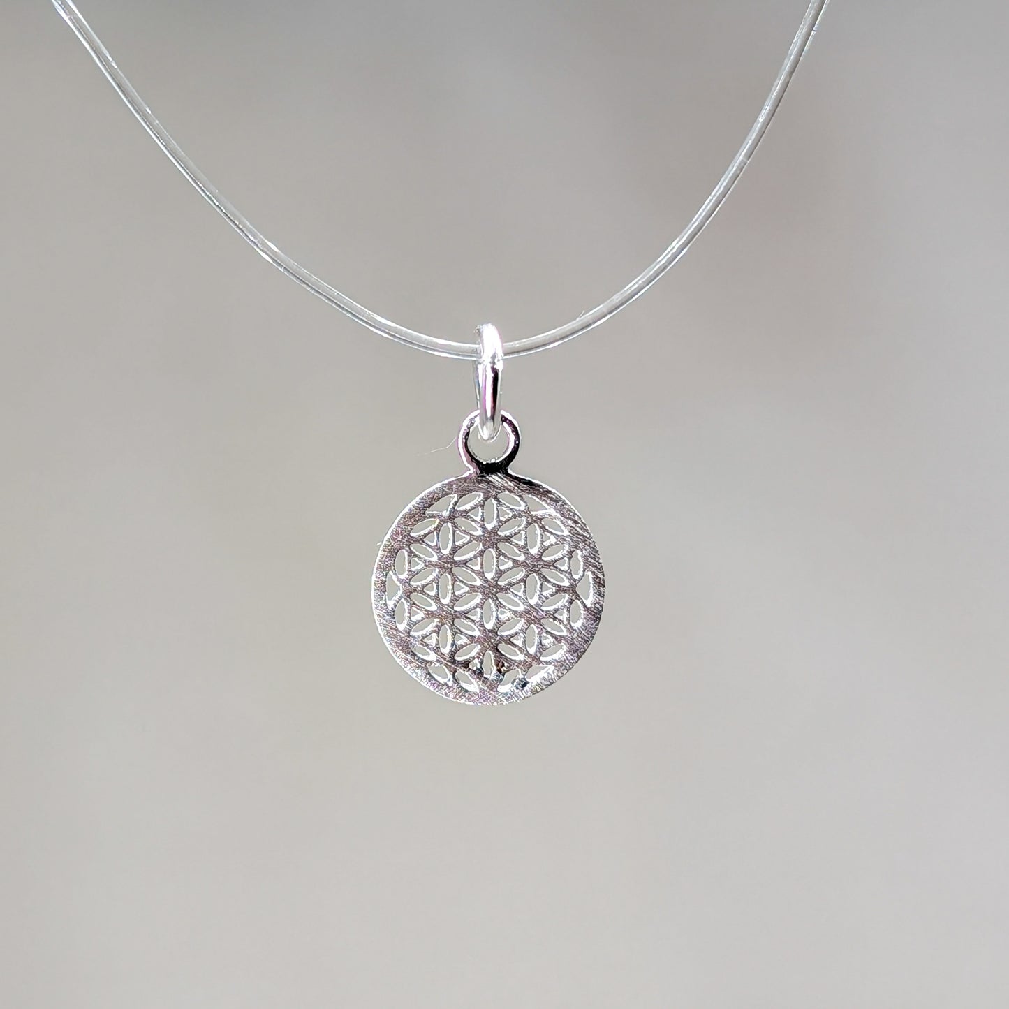 Blume des Lebens Kettenanhänger, 925er Silber