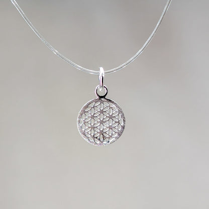 Blume des Lebens Kettenanhänger, 925er Silber