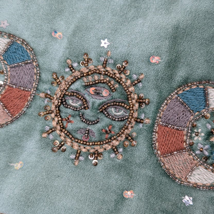 Samtbeutel Sonne und Mond