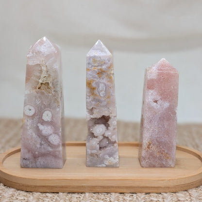 Pink Amethyst Blumenachat Turm  [A-C]