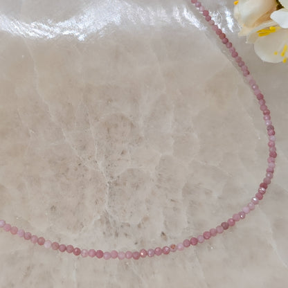 Rhodonit Halskette facettiert