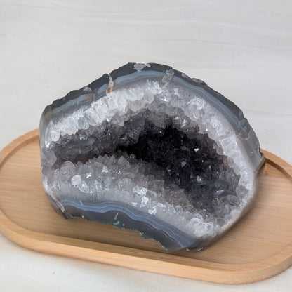 Druzy Achat Rohstein / Geode [F]
