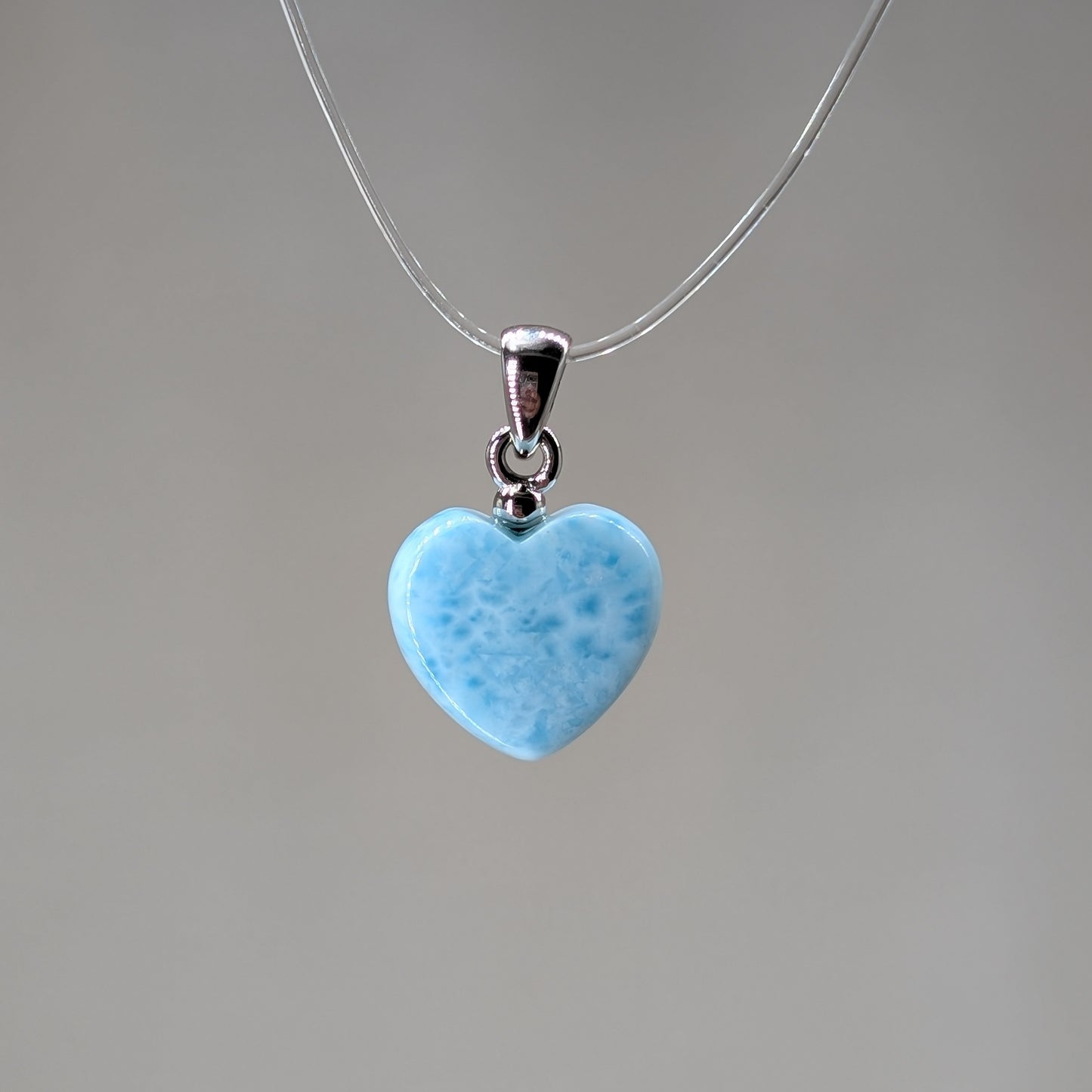 Larimar Kettenanhänger Herz, 925er Silber [C]