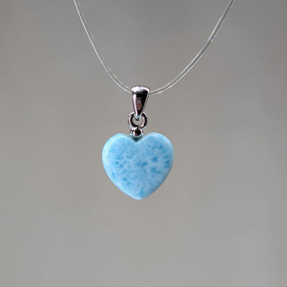 Larimar Kettenanhänger Herz, 925er Silber [C]