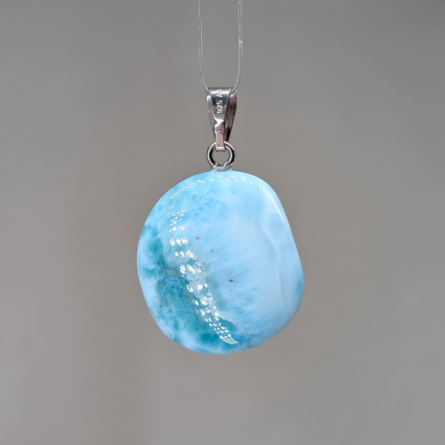 Larimar Kettenanhänger, 925er Silber [W]