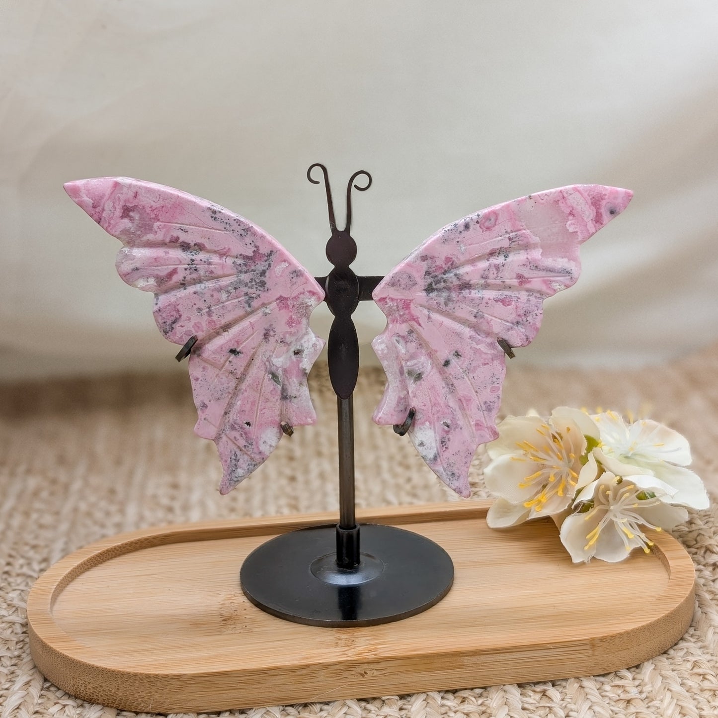 Rosa Rhodonit Schmetterling [A]
