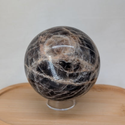 Große schwarze Mondstein Kugel [MB]