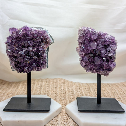Amethyst Cluster auf Ständer [A+B]