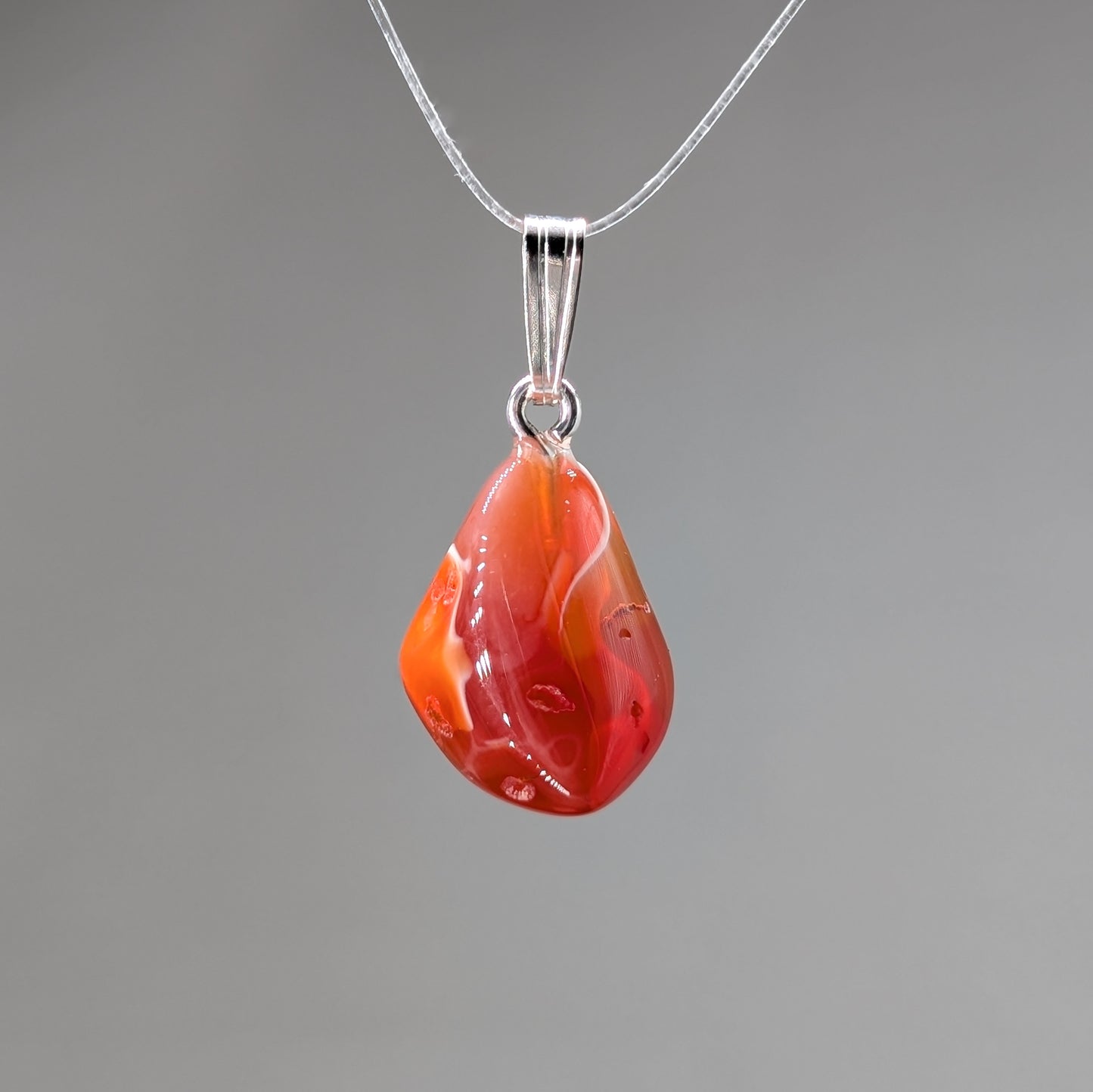 Feueropal Kettenanhänger, 925er silber [G]