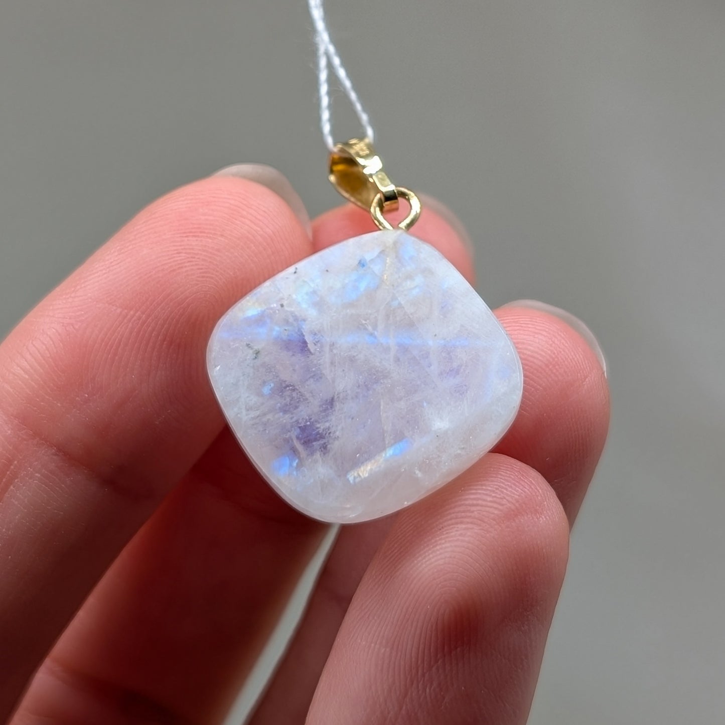 Regenbogen Mondstein Kettenanhänger [P]