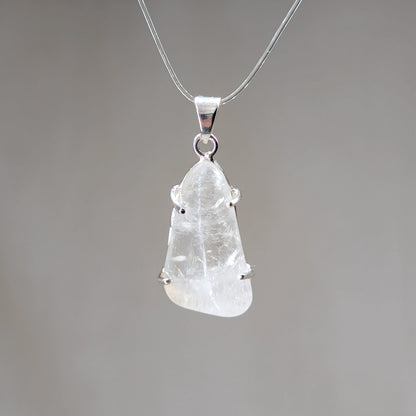 Bergkristall Kettenanhänger, 925er Silber [C]