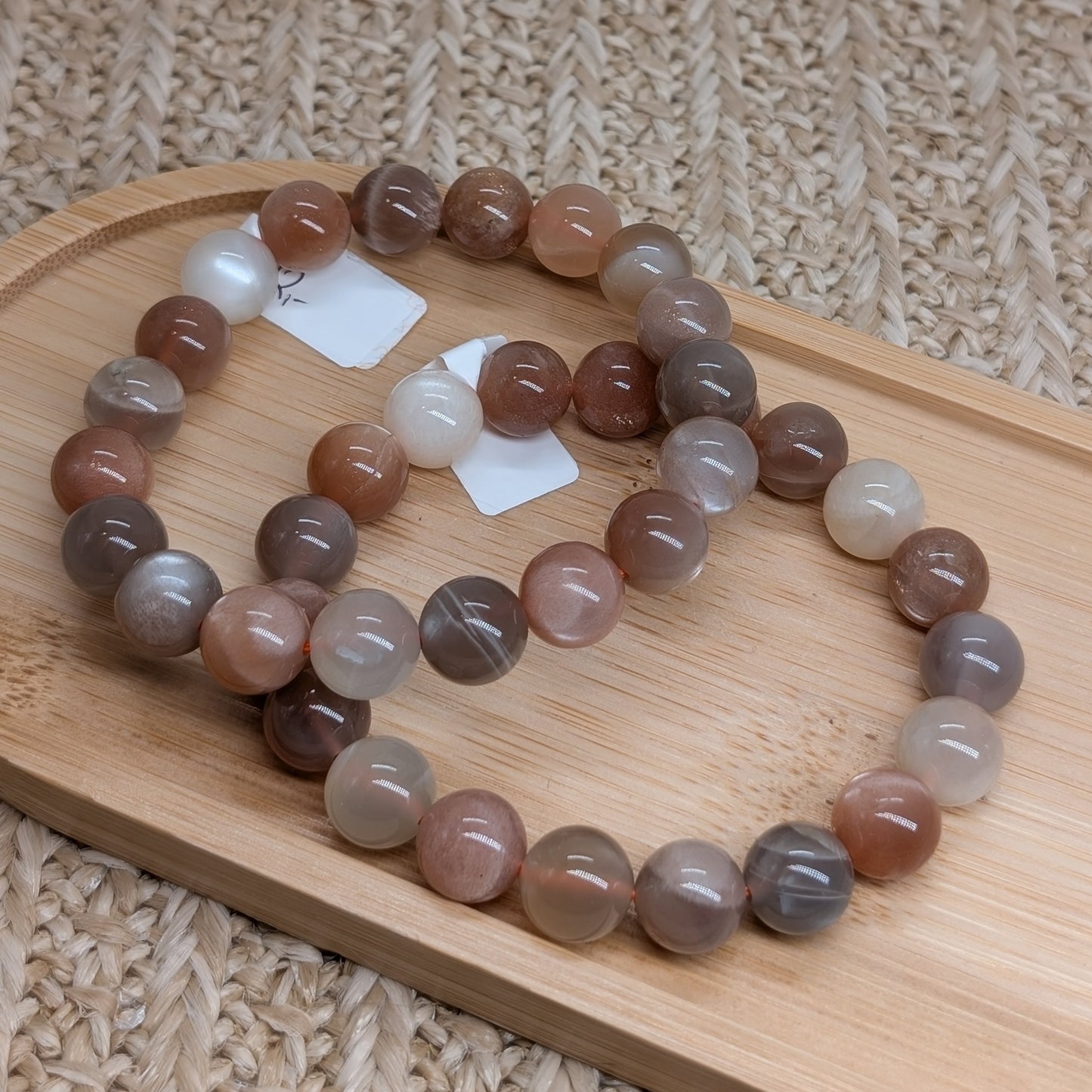 Bunter Mondstein Armband 10 mm