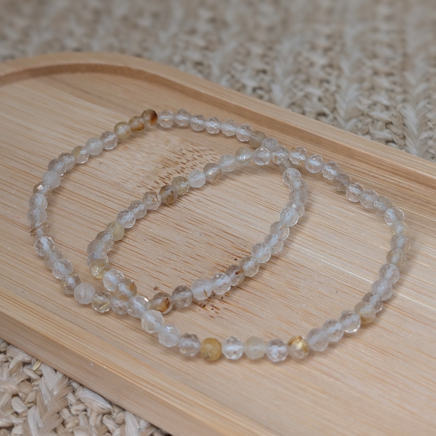 Goldener Rutil Armband facettiert 4mm