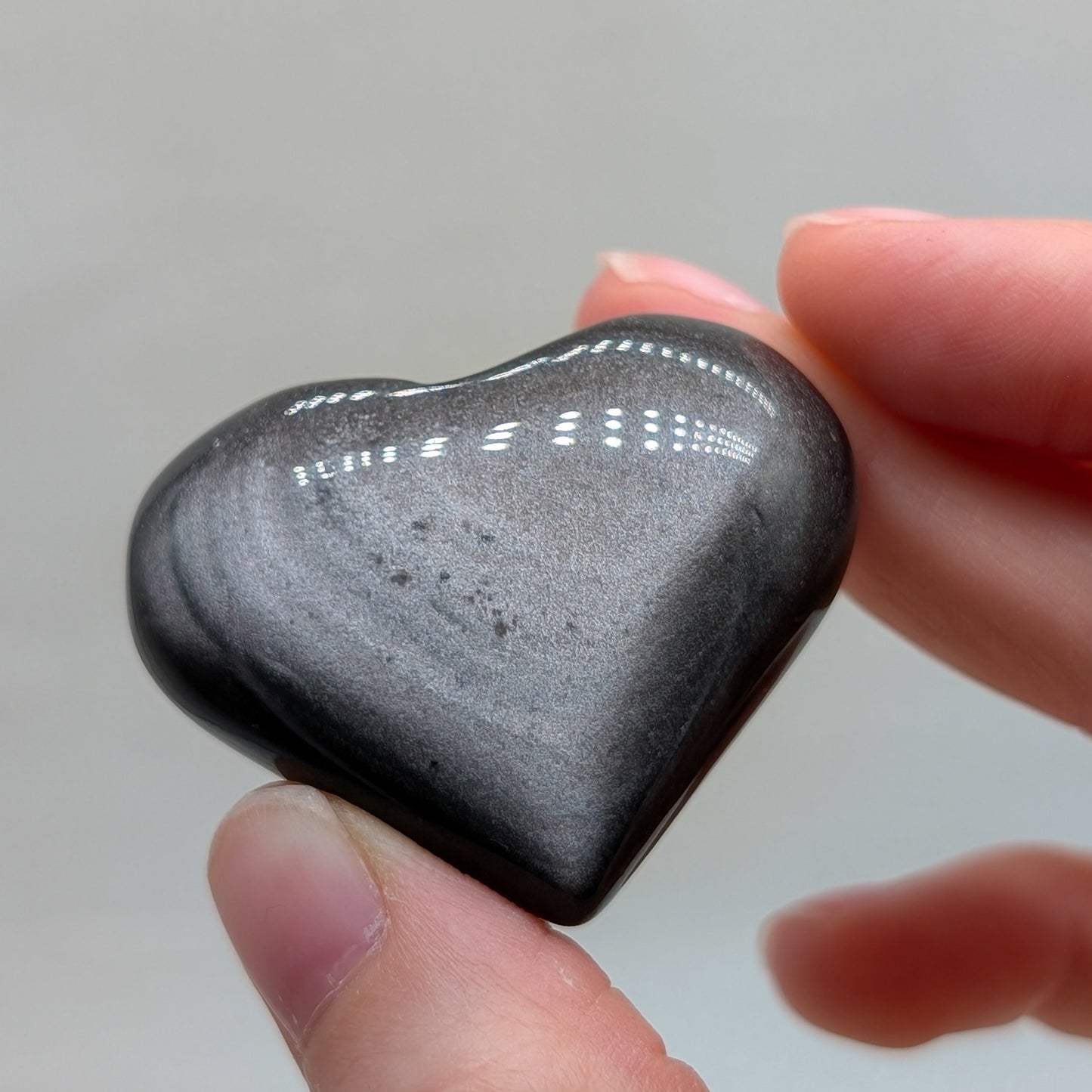 Silber Obsidian Herz [JB]
