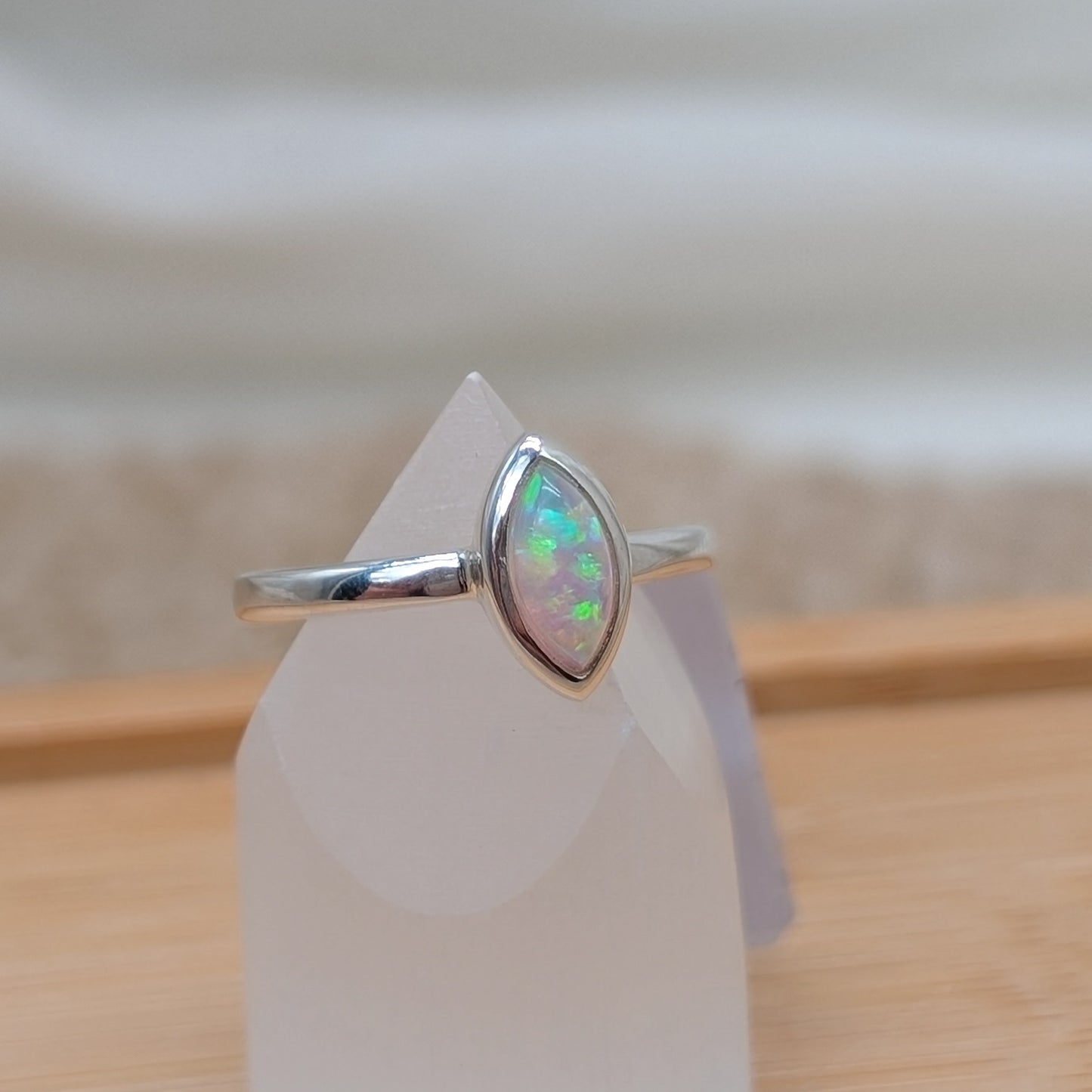 Opal Ring 925er Silber (Größe 54) [D]
