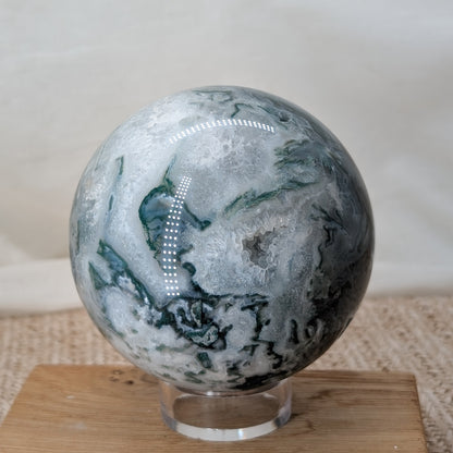 XL Druzy Moosachat Kugel