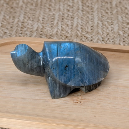 Labradorit Schildkröte mit Blauflash [K]
