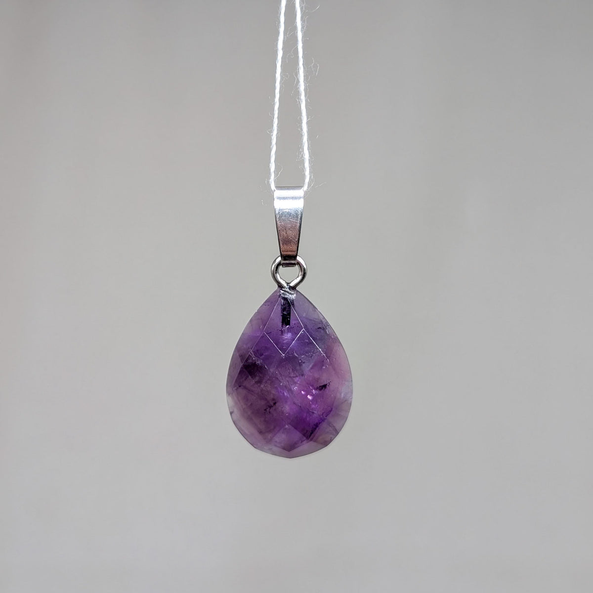 Amethyst Kettenanhänger facettiert, 925er Silber [T]
