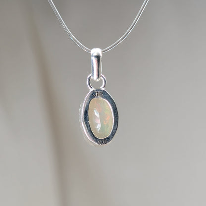 Opal Kettenanhänger facettiert, 925er Silber [K]