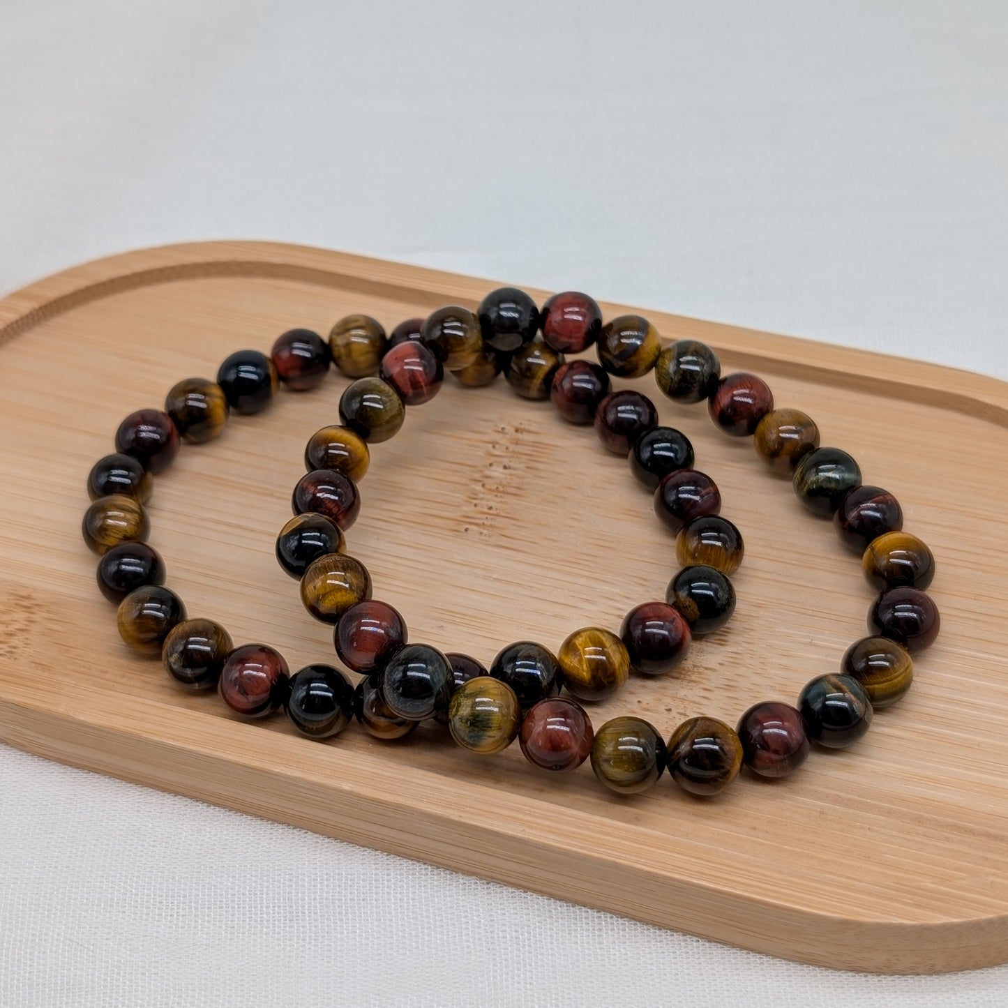 XL Tigerauge Mix Armband 8 mm