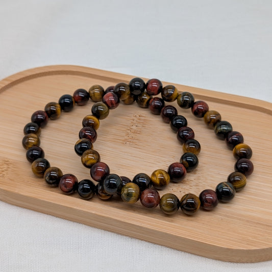 XL Tigerauge Mix Armband 8 mm