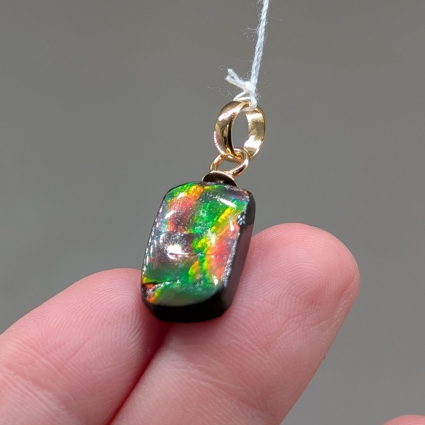 Ammolith Kettenanhänger, 925er Silber vergoldet [C]