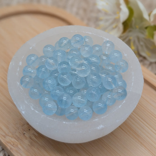 Aquamarin Perlen 6 mm