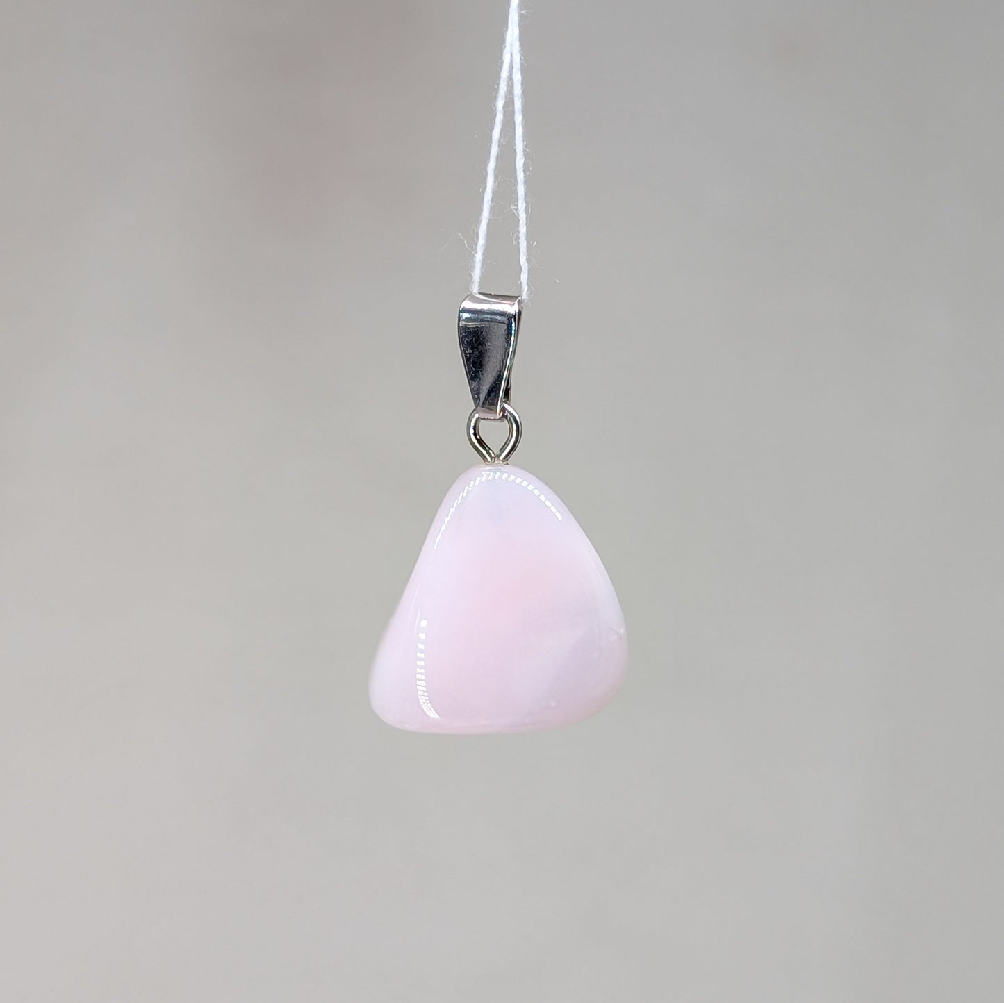 Rosa Chalcedon Kettenanhänger, 925er Silber [C]