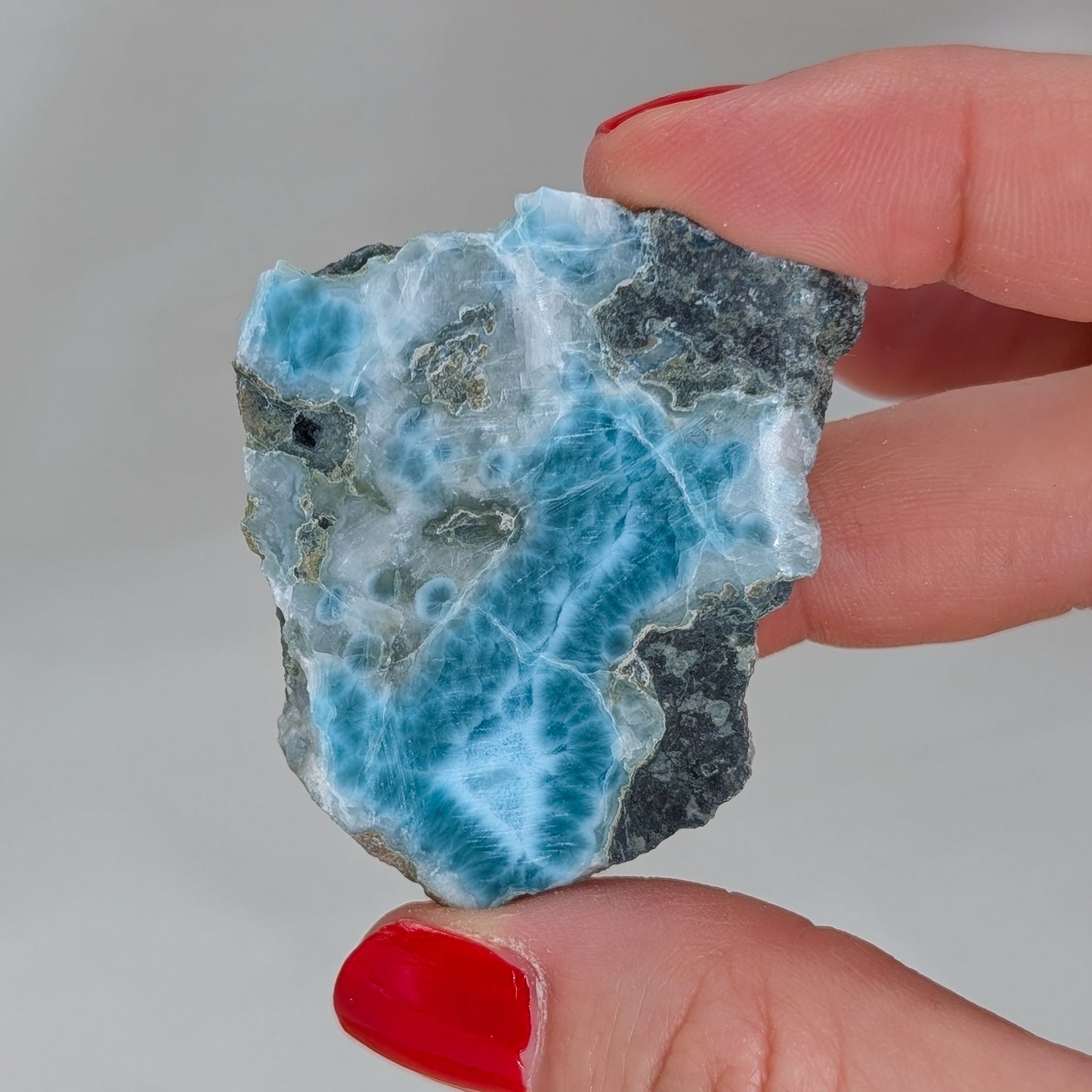 Larimar Anschliff / Rohstein [N]