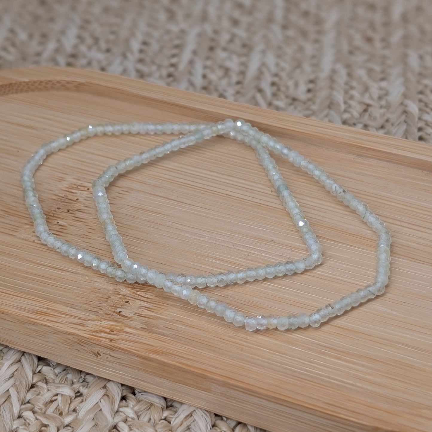 Prehnit Armband facettiert 2,5mm