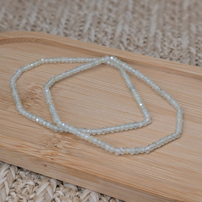 Prehnit Armband facettiert 2,5mm